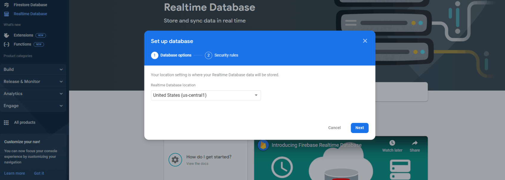 Realtime Database Setup